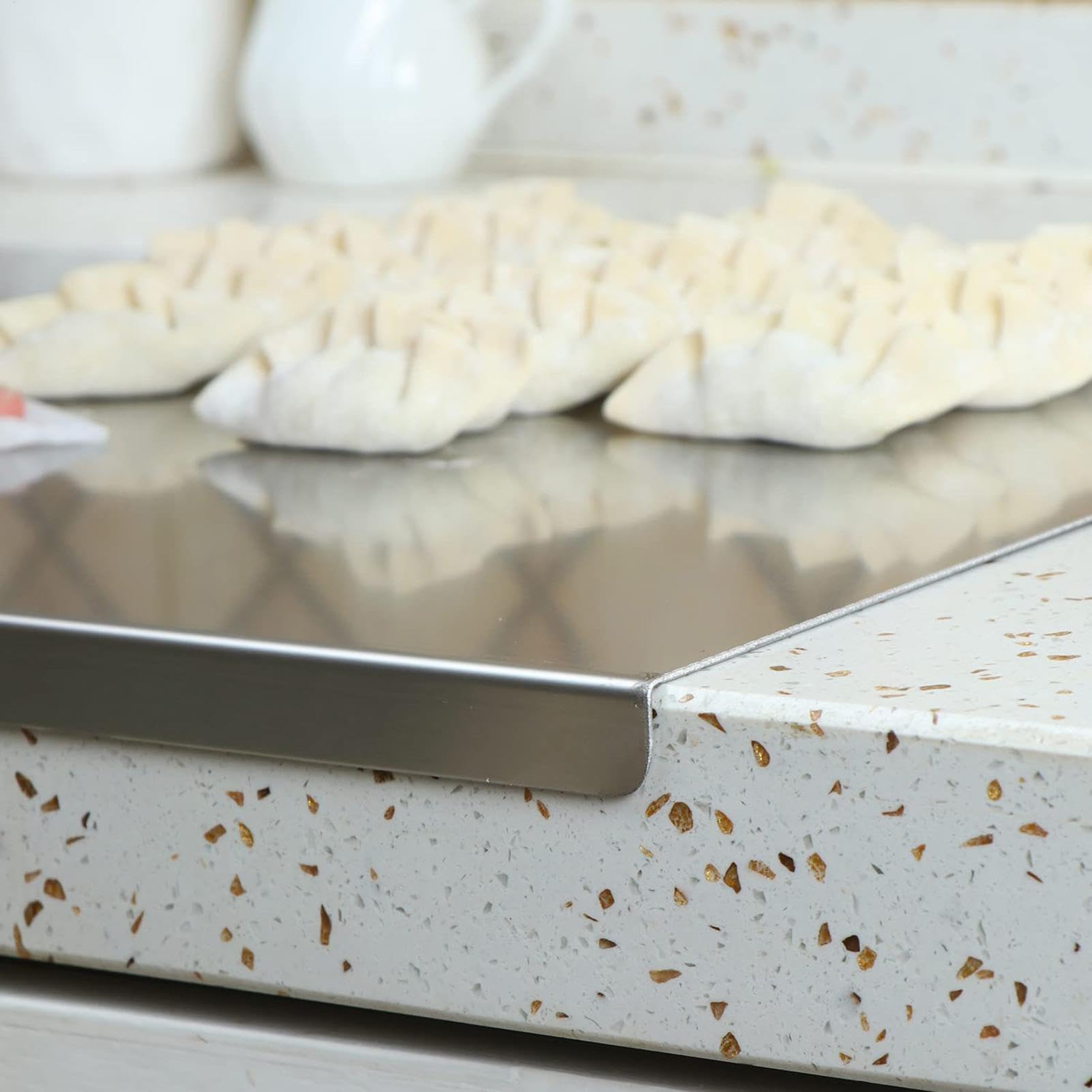 Taglierina per tritare, tagliere in acciaio premium, grande tagliere da | cucina, tagliere multifunzionale, tappetino da taglio in legno reversibile, attraente