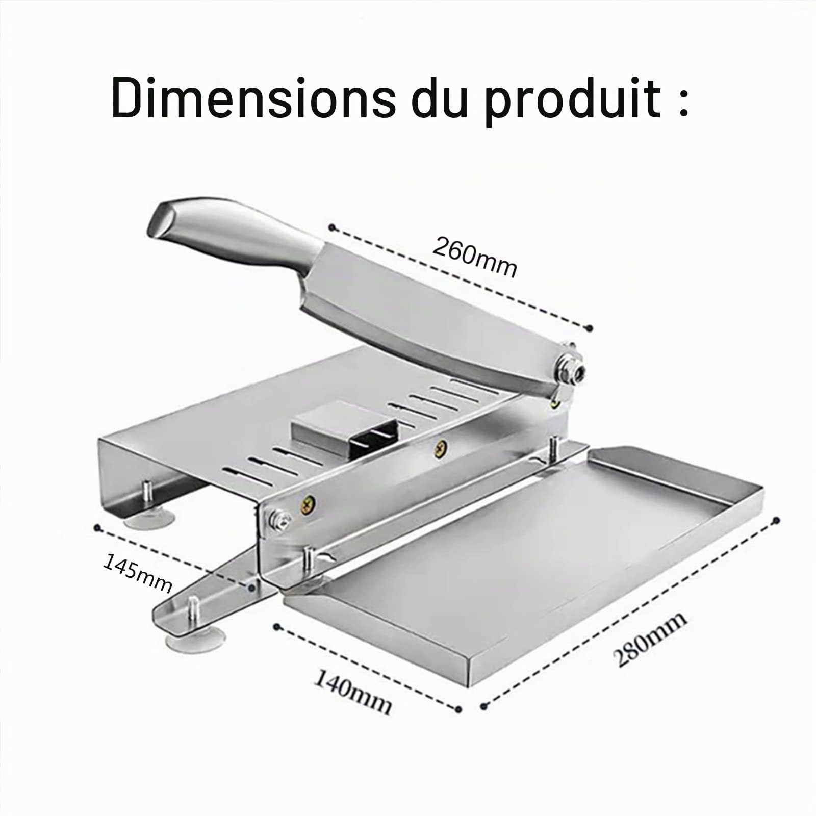 Coupe-Viande Manuel En Os, Hachoir À Viande En Acier Inoxydable, Trancheuse Commerciale Domestique Pour Poisson, Poulet, Bœuf, Viande, Légumes Et Charcuterie
