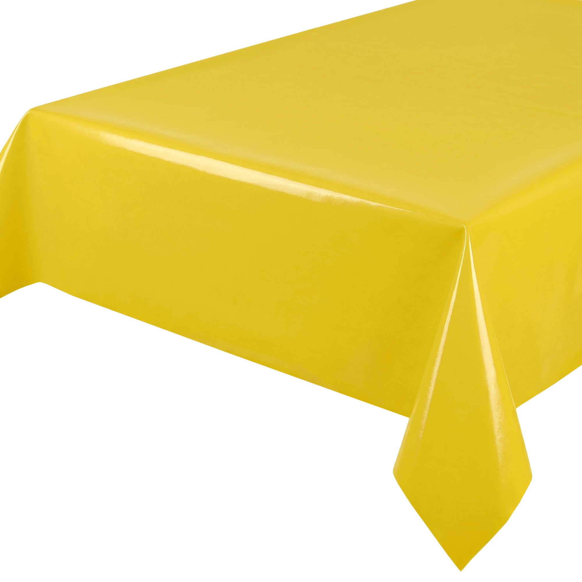 Wachstuchtischdecke Tischdecke Wachstuch abwischbar, Uni Einfarbig 400x140 cm (Rechteckig) Gelb