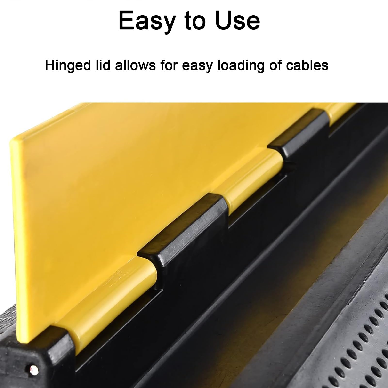 1 Pack Pasacables de Suelo, Cables Protector de Cables Protector de Cubierta, 1 Canal, para Tráfico, Tope de Velocidad, Capacidad de Carga de 5000kg, 100X32X3,2 cm