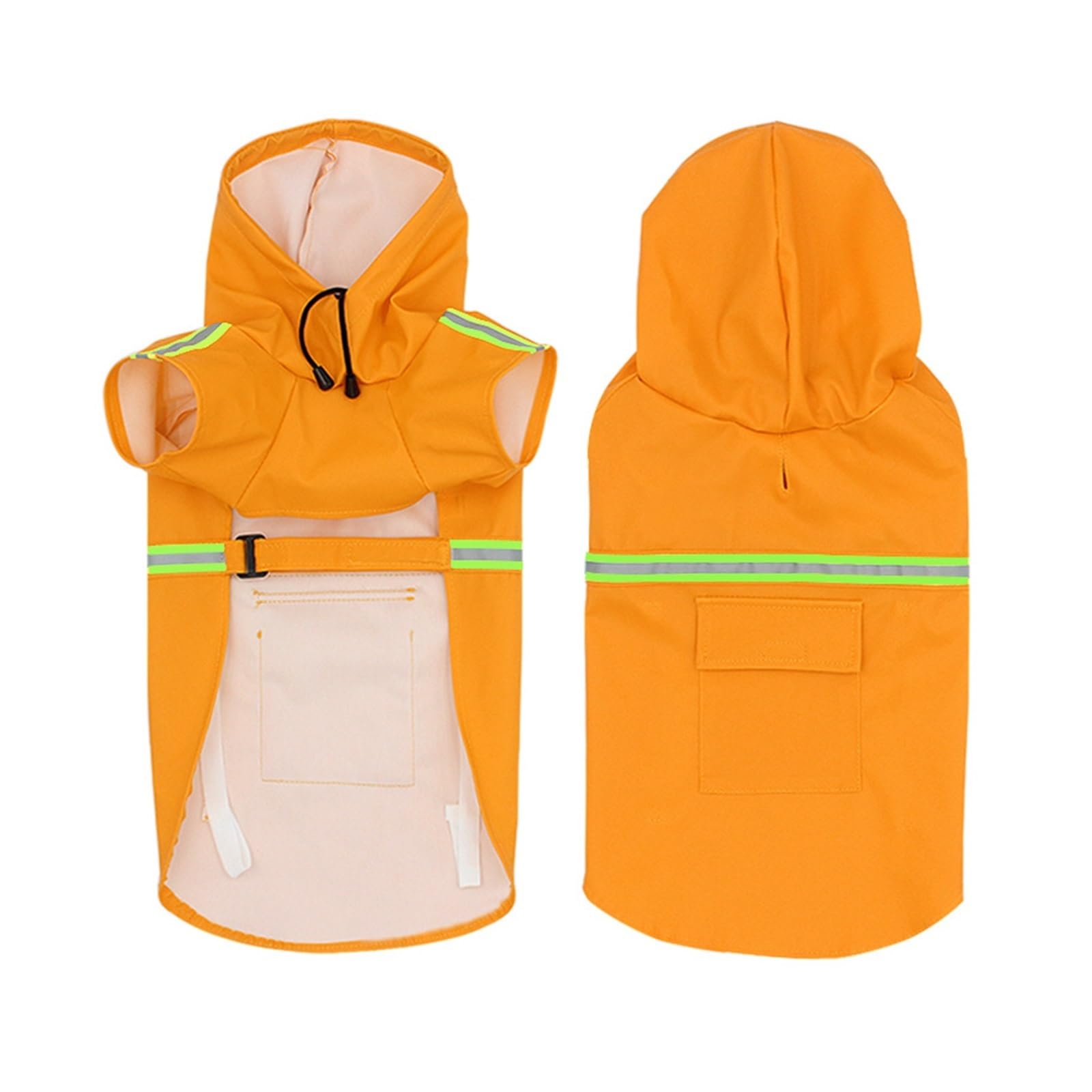 Manteau de pluie pour chien orange idéal pour les balades