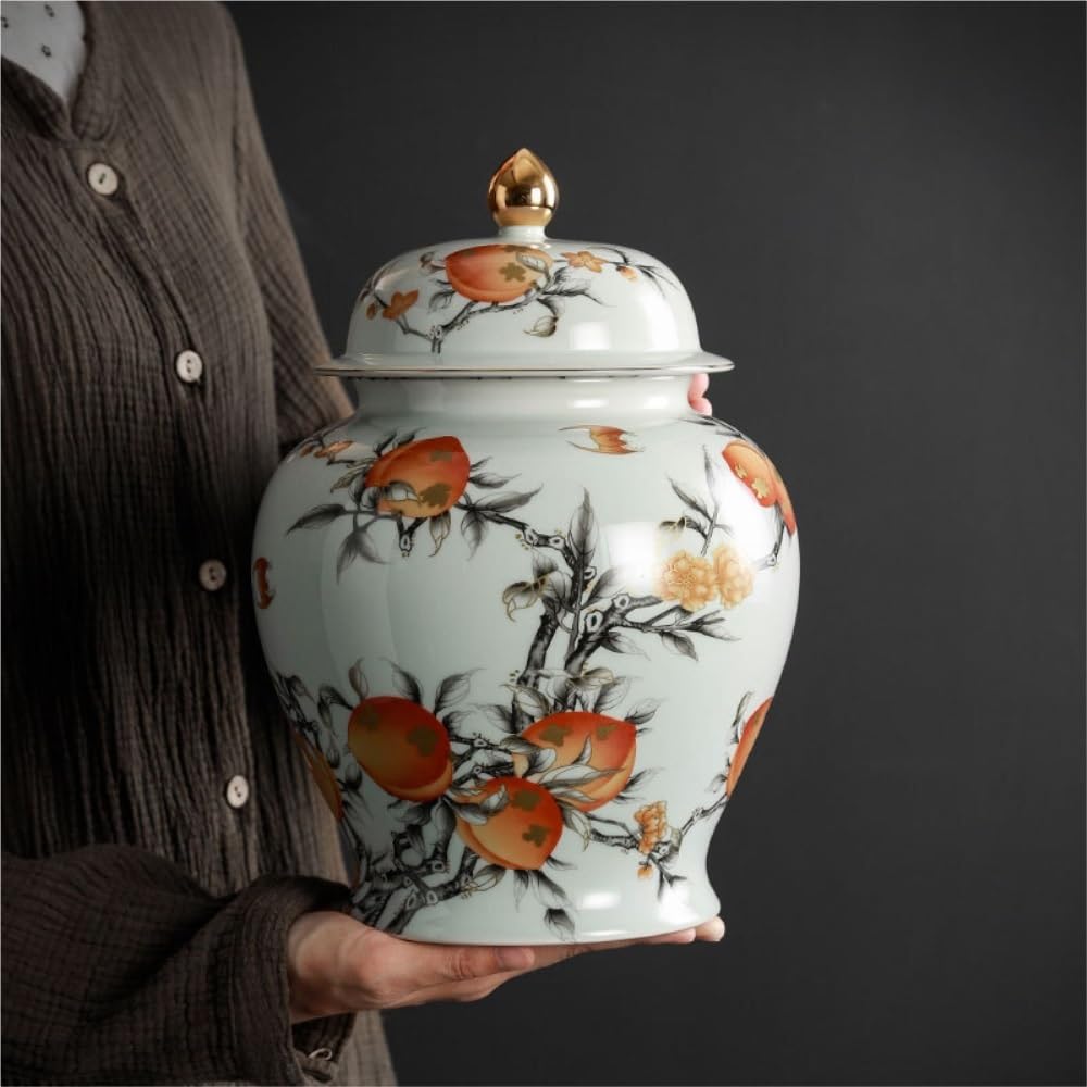 CMBSSTFC Pojemnik na herbatę kreatywny luzem pojemnik do przechowywania herbaty słoik chiński retro ceramiczny szczelnie zamknię słoik strona główna kuchnia słoik do przechowywania przypraw słoik na