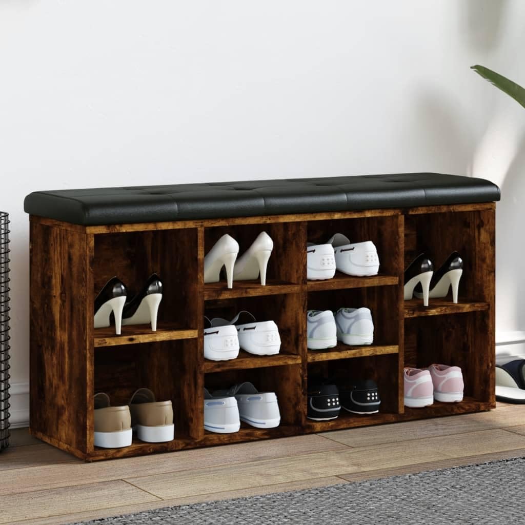Banc à chaussures résistant pour optimiser un couloir étroit avec un coussin