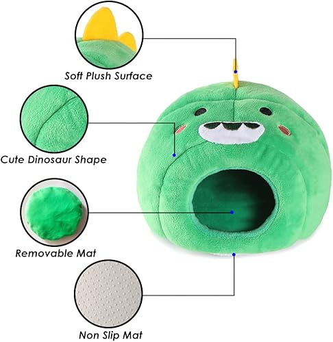 Miniatura 3 de Cama para cueva de conejillo de indias, accesorios de jaula lavable para animales pequeños, escondite para mascotas, casa de cama antideslizante