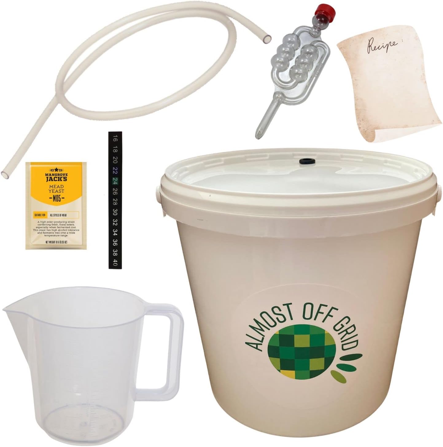 Almost Off Grid Honey Mead Wine Making Starter Kit for Beginners, Wine