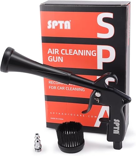 SPTA Pistola de limpieza de automóvil, pistola de soplado de trompeta para automóvil, pistola de soplado de alta presión, kit de pistola de aire de