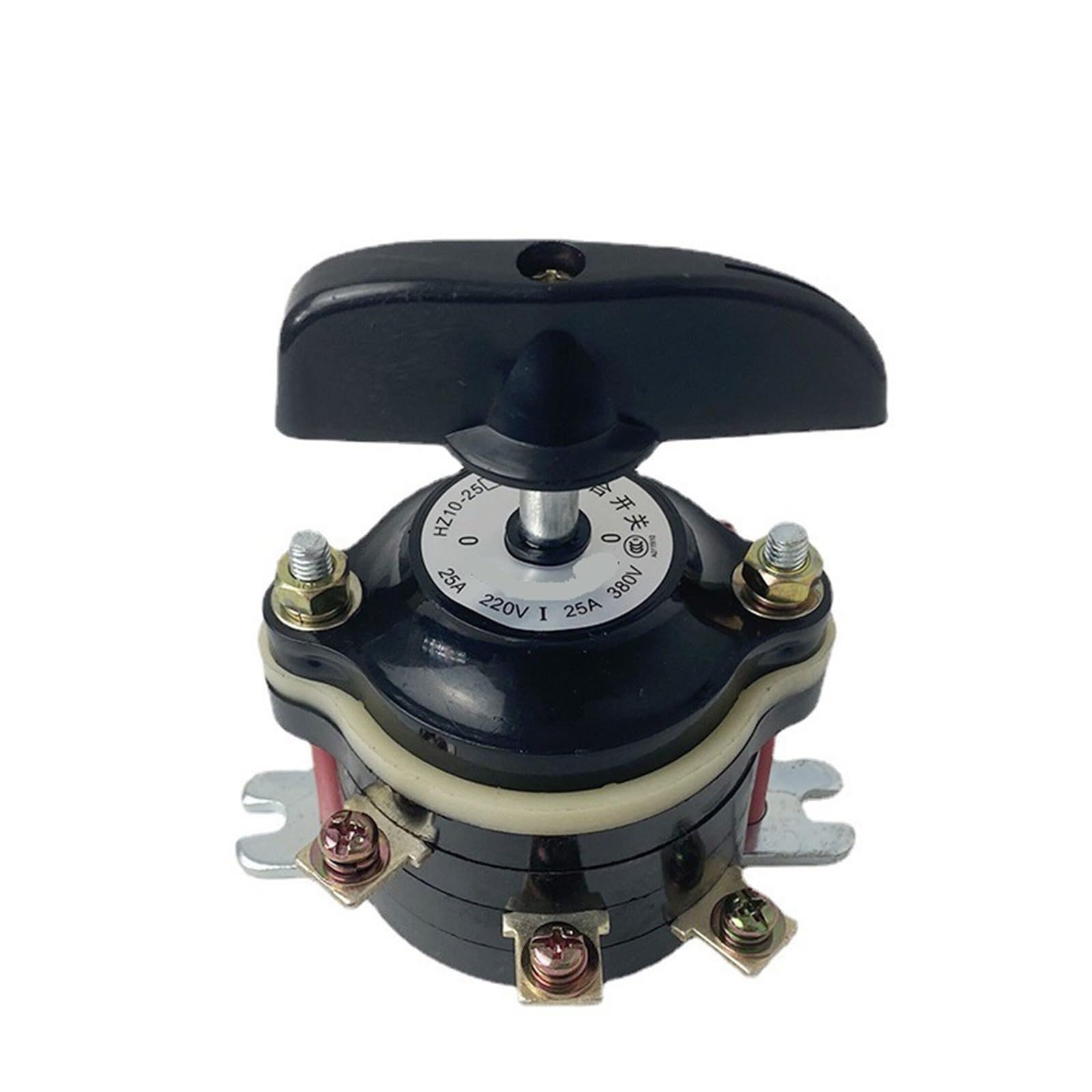Interrupteur rotatif à came inverseur HZ10-25/3, 380 V, 25 A, 6 broches, 1 pièce