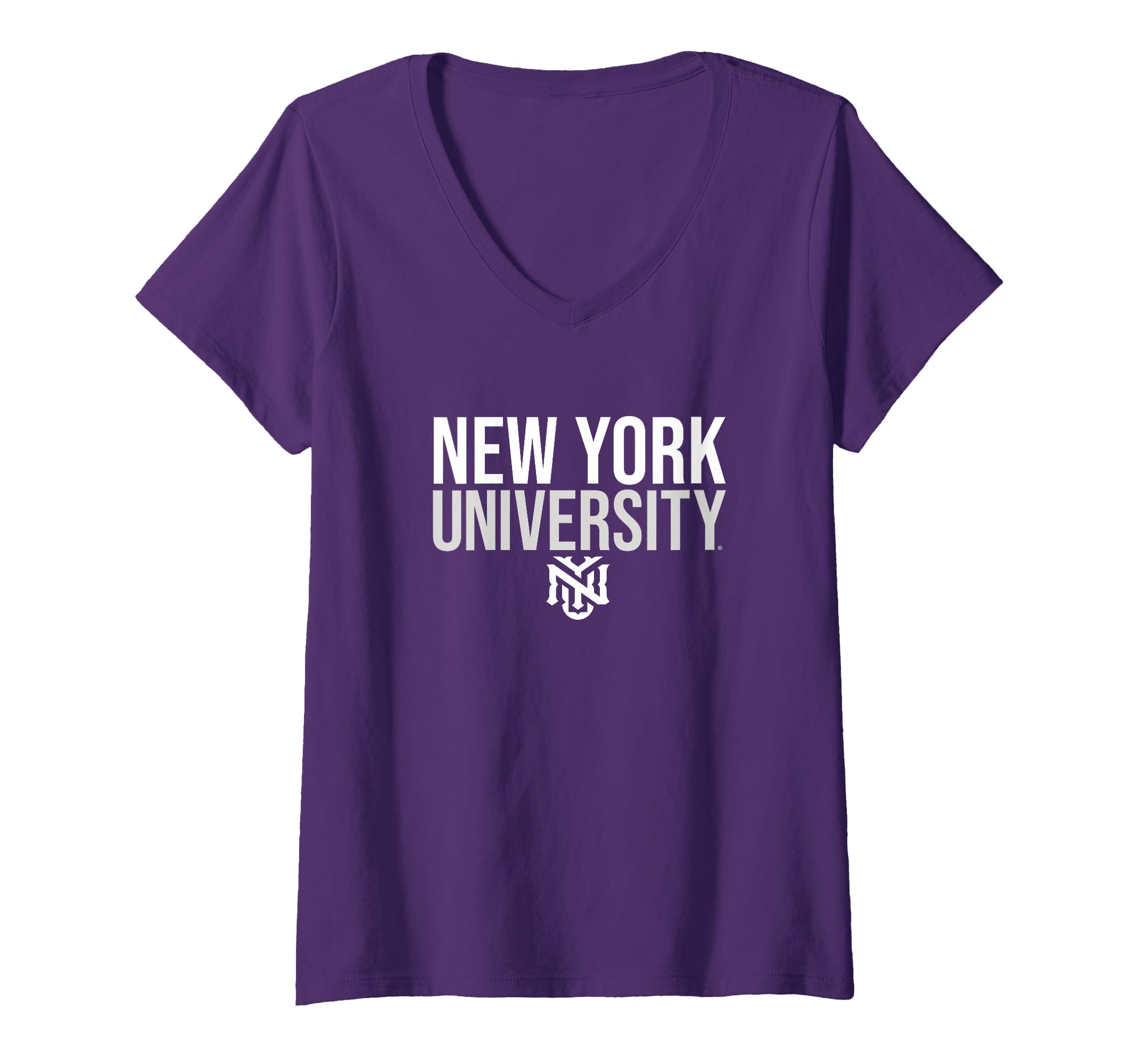 Womens New York University NYU Violets Stacked V-Neck T-Shirt