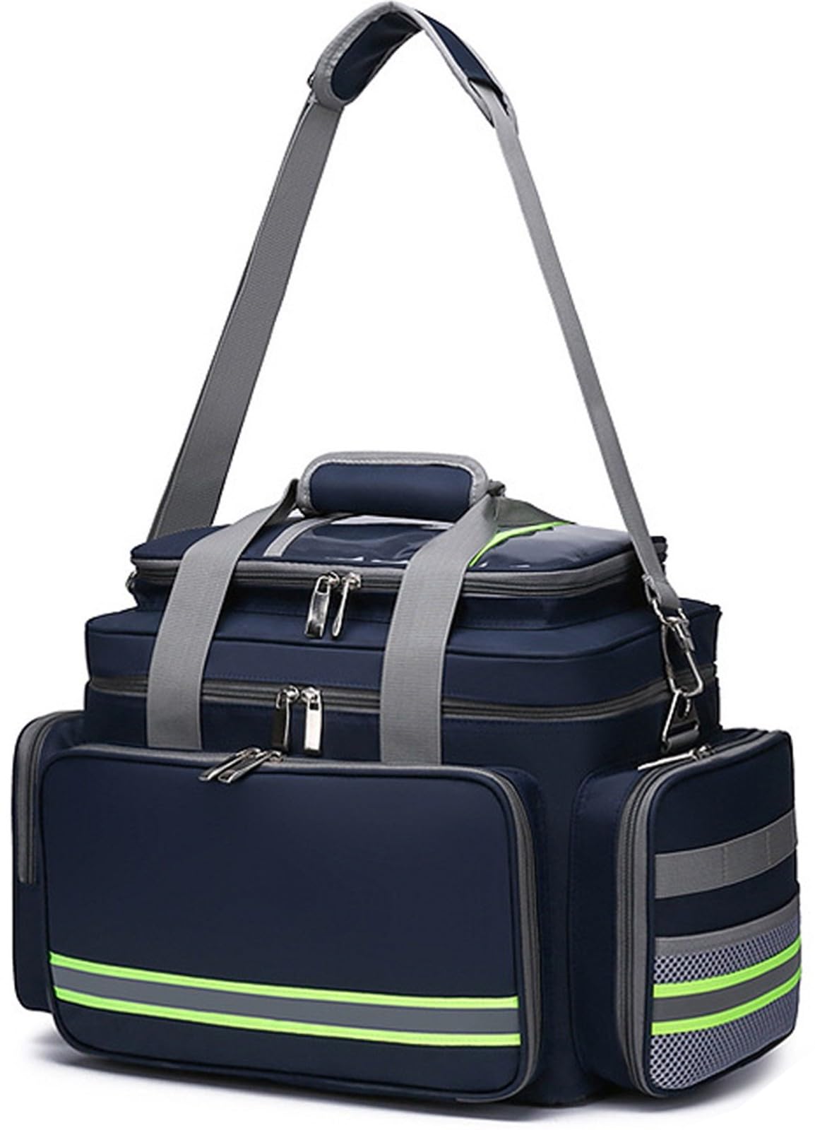 Bolsa Vacía para Traumatismos Médicos De Emergencia,Botiquin,Bolsa De Primeros Auxilios Grande con Separadores Desmontables, Ideal para EMT, EMS, Cuidado De La Salud En El Hogar, Coche,Casa A