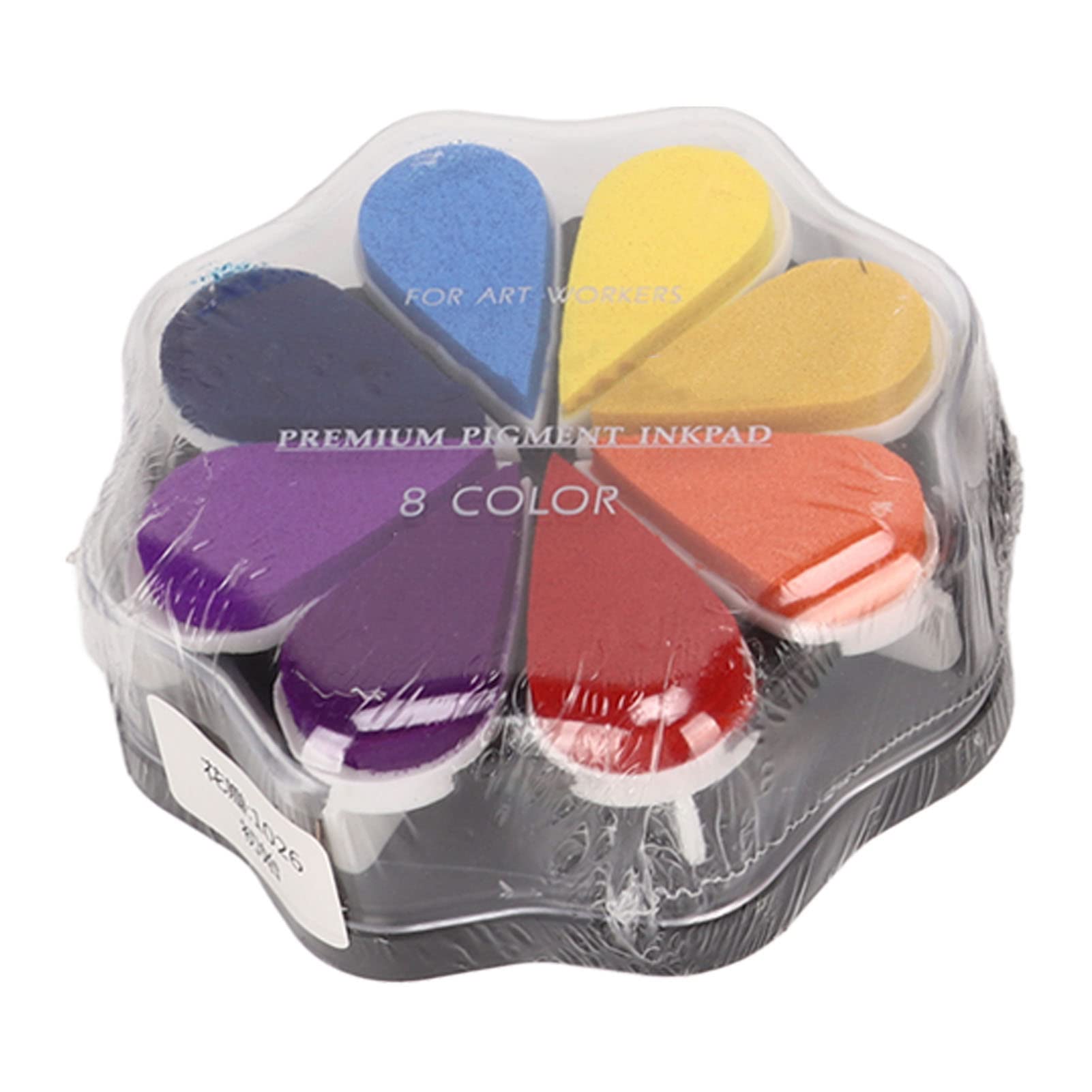 Tampone di inchiostro, 48 tamponi di inchiostro a petalo di colori metallici, confezione individuale Tampone di inchiostro per timbri a forma di fiore da colorare fai-da-te