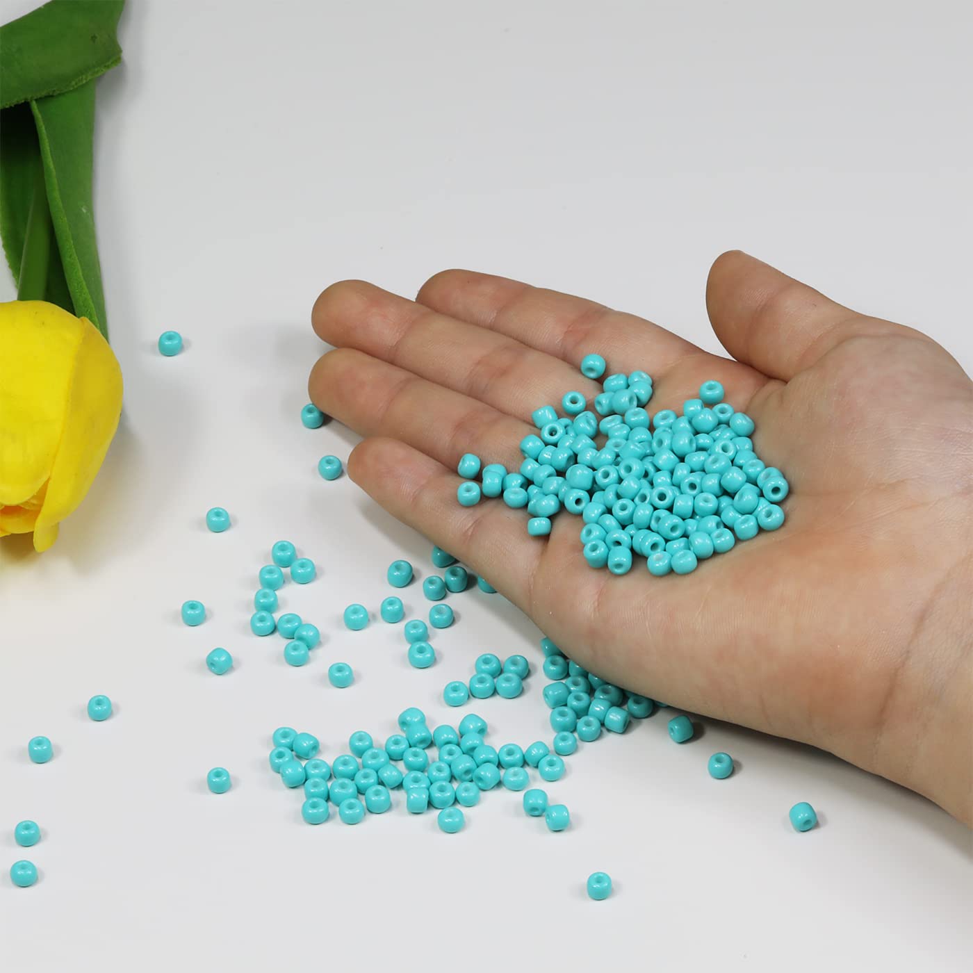 4mm Pine Green Seed Beads About 1600pcs/110Grams in Bag,6/0 Glass Craft Beads for Making Earrings Waist Jewelry - Image 3