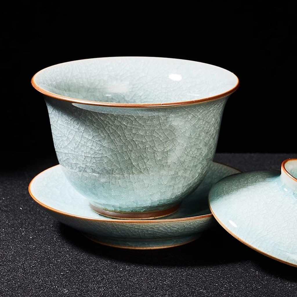 Heat-resistant Glass Gaiwan Cup Tea Set Chahai Kung Fu With Lid