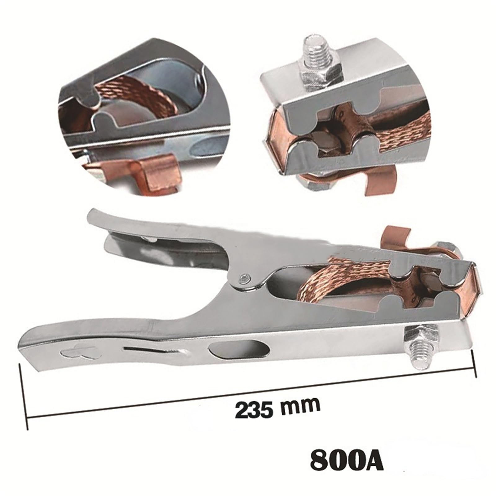 Galvanisierte Erdungsklemme Elektroschweißgerät Erdungsklemme Argon Arc 300A 500A 800A(1PC 800A)
