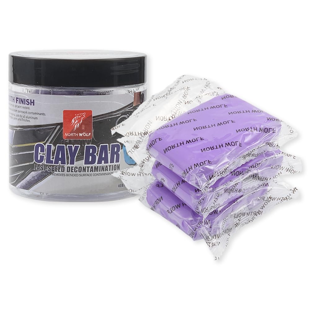 XIMINZ Purple Car Clay Bar 3 Pack 100g Premium Grade No Scratch Magic Clay Bars Auto Detailing Cleaner Kit with Washing and Adsorption Capacity for Car Wash Car Detailing Clean, SUV, RV