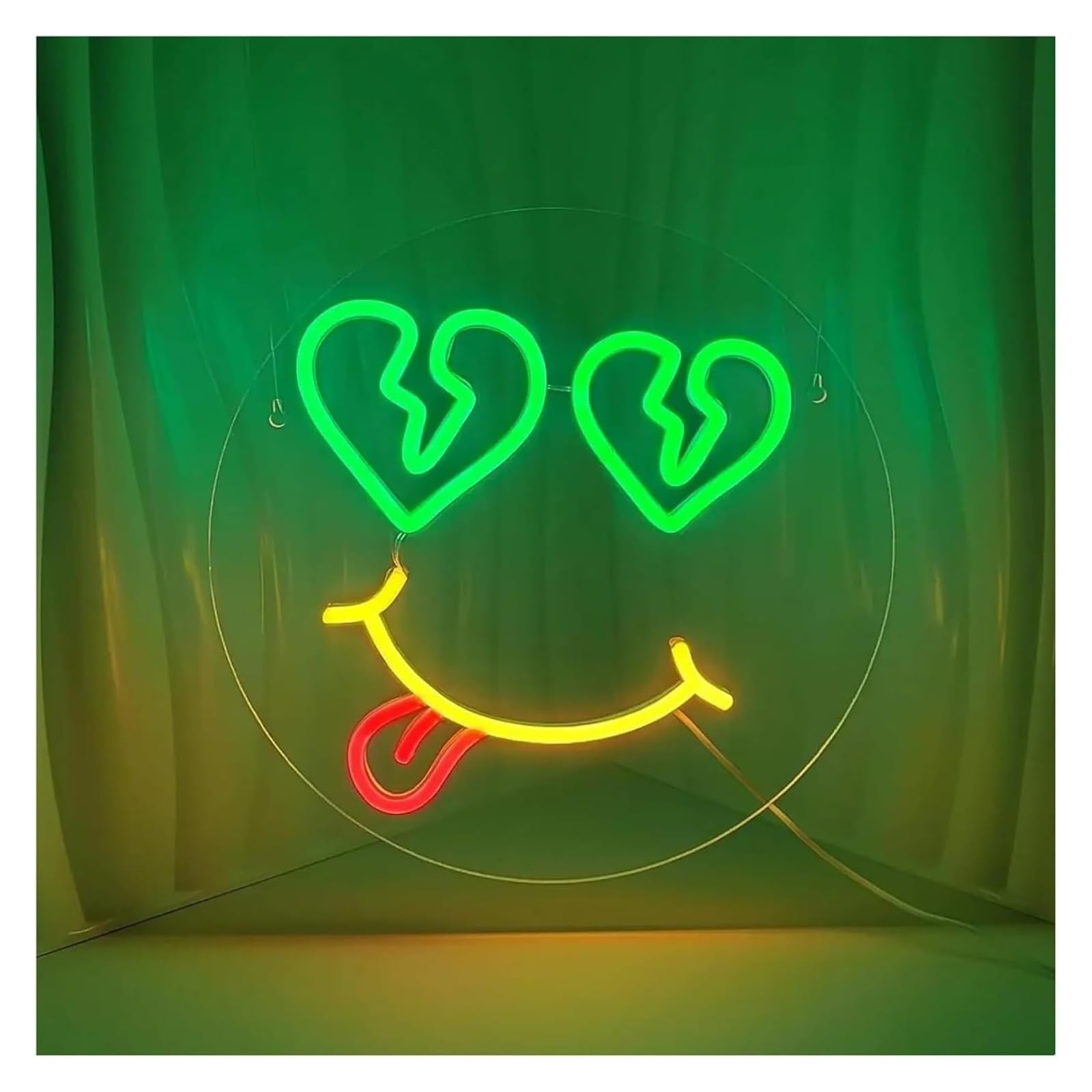 Luz de neón Para letrero de neón iluminado con emoticon, alimentado, Para ideal para compras, fiestas