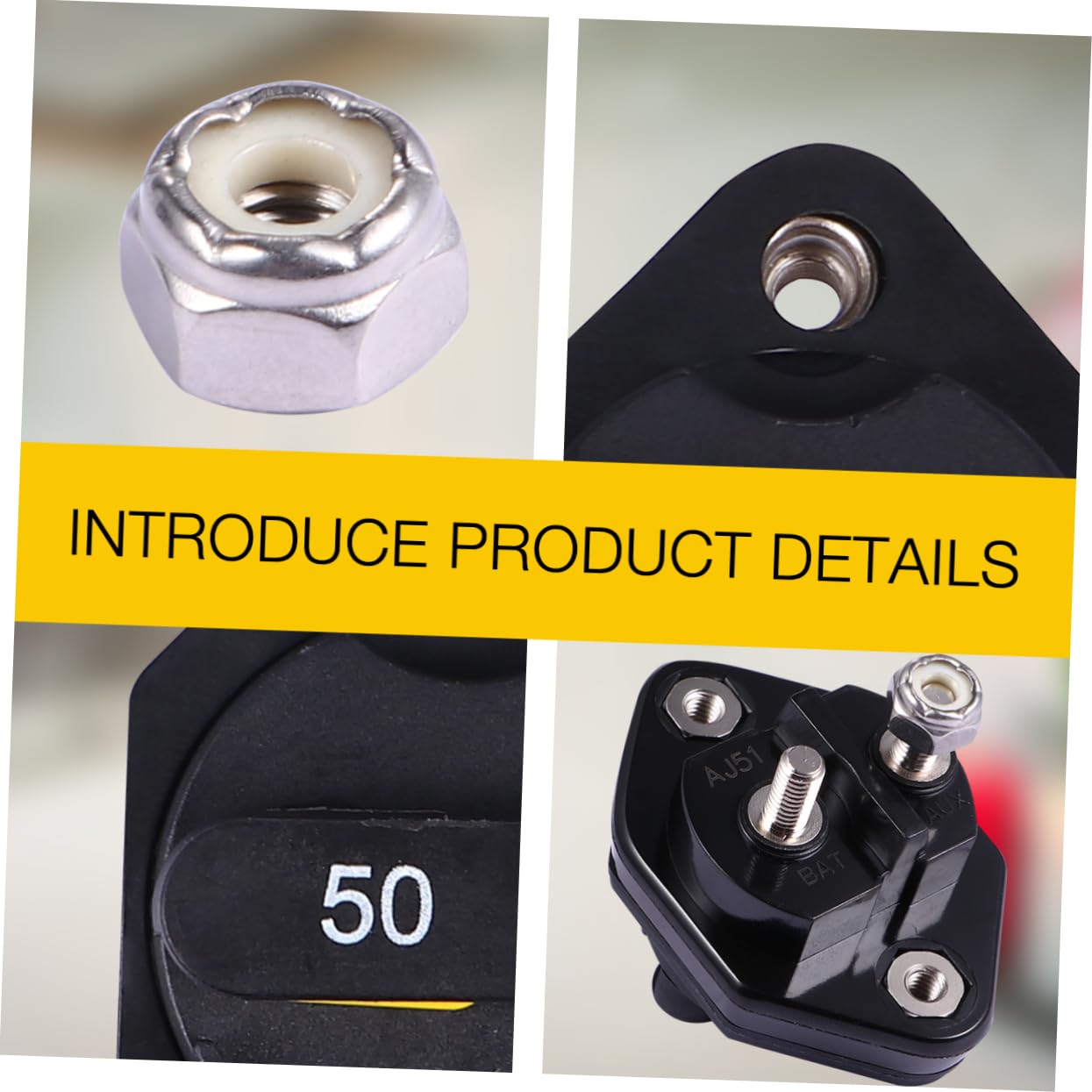 ULTECHNOVO 3piezas Disyuntor De Corriente Protección Contra Sobretensiones y Restablecimiento Manual Para Automóviles y Protector De Sobrecarga De Batería y Motor Eléctrico