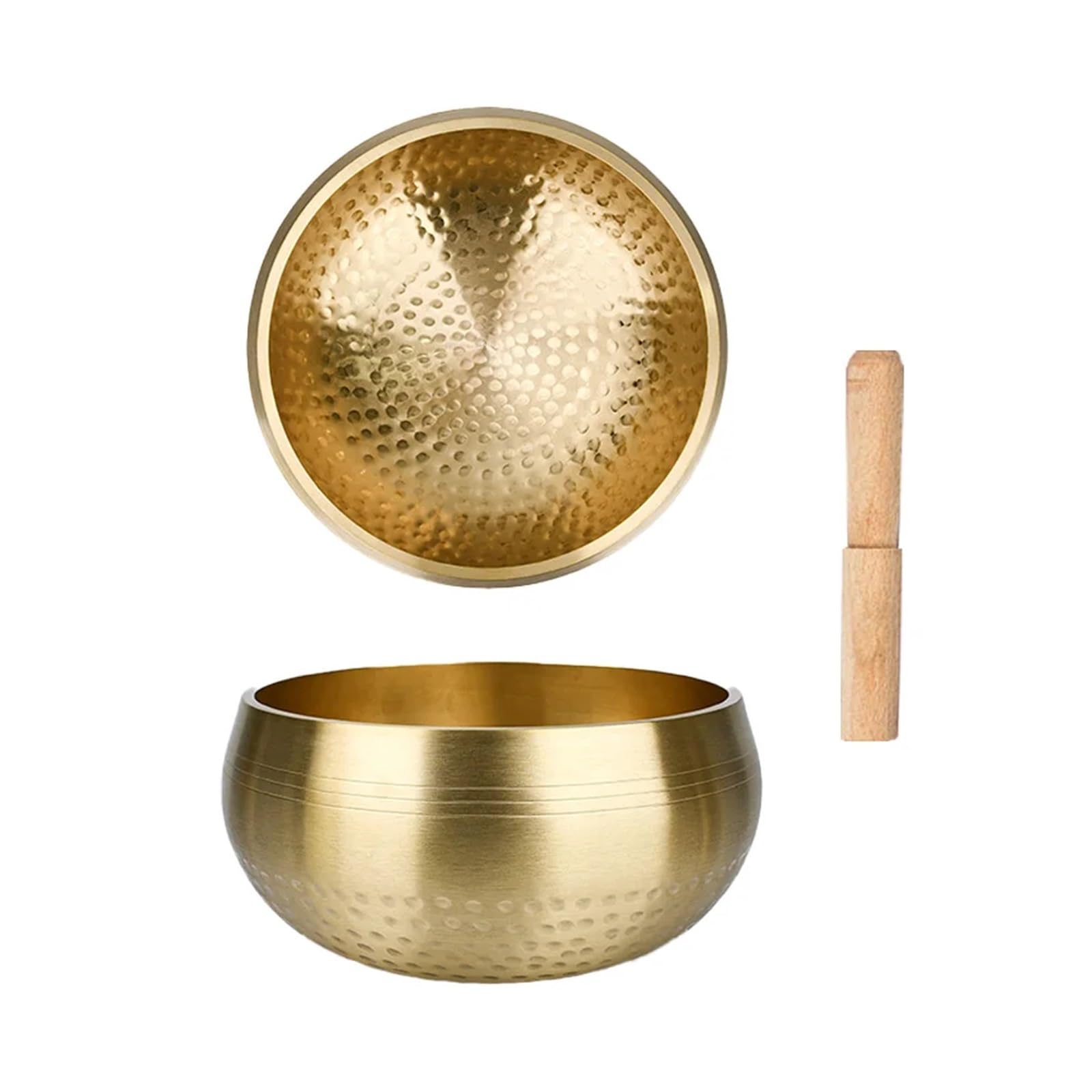 Cuenco para el canto Cuenco tibetano de latón, instrumento meditación yoga sánscrito for sonido, curación artesanal, alivio del estrés, Buda, mindfulness(9.5cm)
