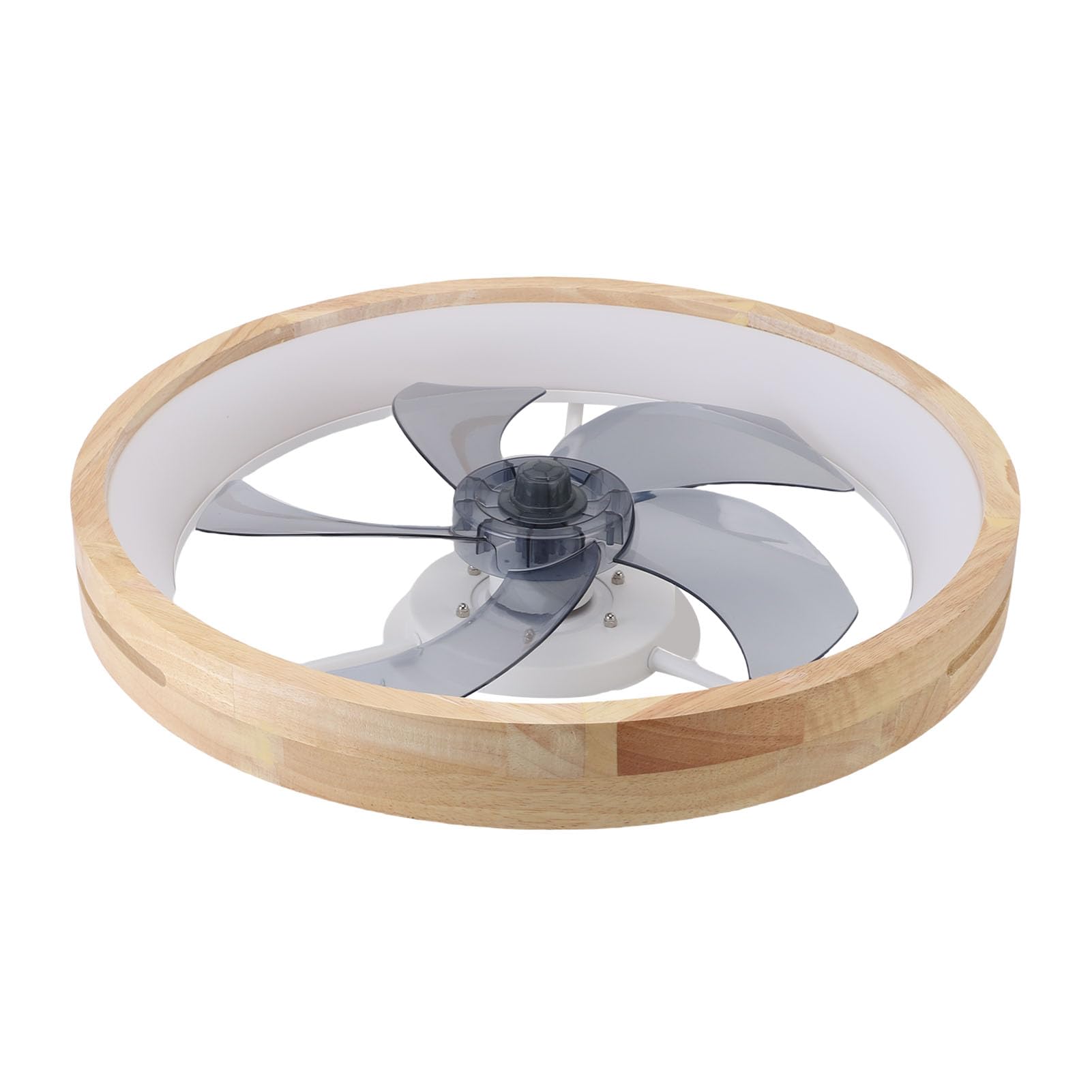 IEOWY Ceiling Fan with Lights and Remote Control, Dimmable LED, Timer, Reversible Quiet Motor for Bedroom, 19.7 in Wood Trim Design