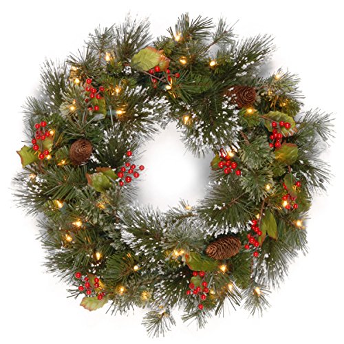 National Tree Co Pre-Lit Artificial Christmas Wreath