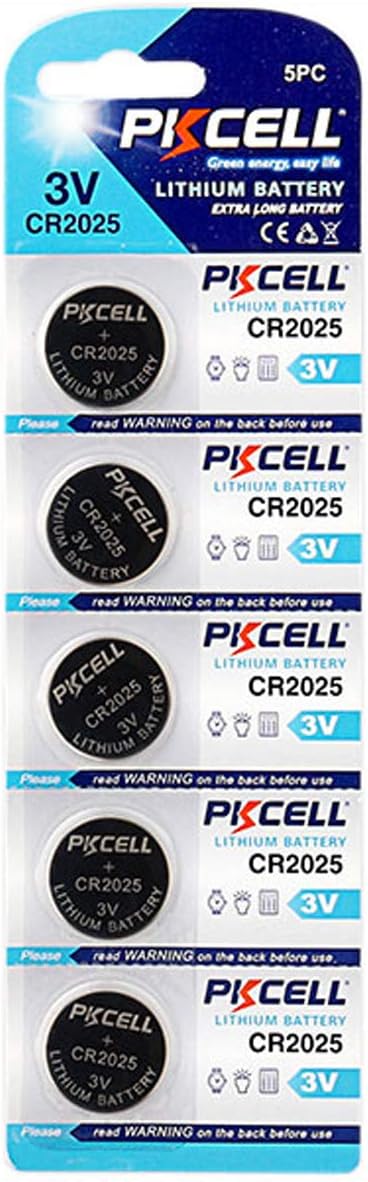 Al Sindan 5 Pcs 3V Lithium Button Cell CR2025 Coin Battery Batteries by PKCELL