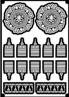 Create beautiful mehndi designs effortlessly with our easy-to-use henna stencils. Perfect for beginners and professionals, these stencils help you achieve clean, symmetrical, and stylish patterns within minutes. Just place, apply henna, and peel to reveal gorgeous designs on hands, feet, or any part of the body. - new (Model 02)-picture-42