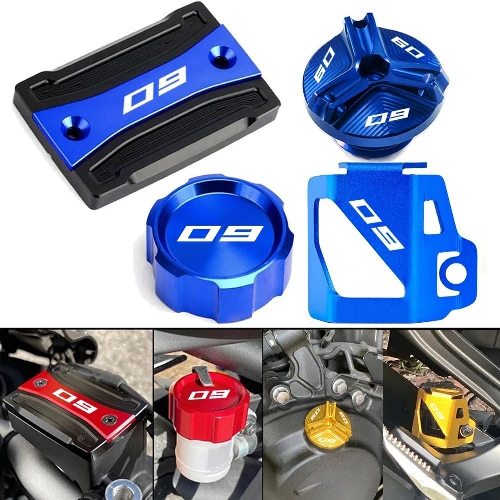 Bouchon réservoir frein Bouchon de liquide frein avant et arrière, accessoires moto, couvercle remplissage d'huile, protection pour MT09 FZ09 MT-09 mt09 2014 – 2020