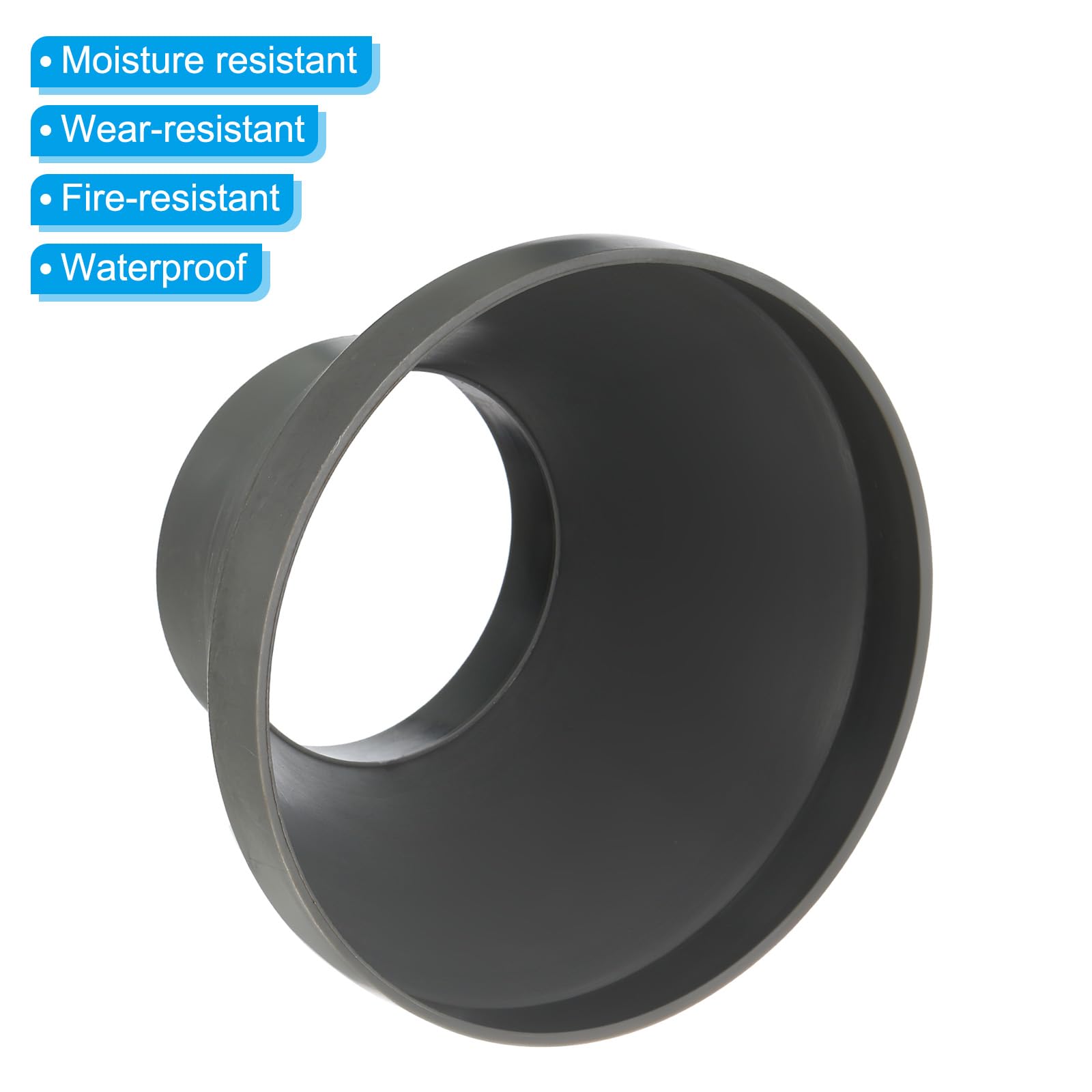PATIKIL Connettore riduttore per condotto da 20,3 cm a 10,2 cm, confezione da 2 tubi di ventilazione resistenti al fuoco, adattatore per sistema di ventilazione, grigio