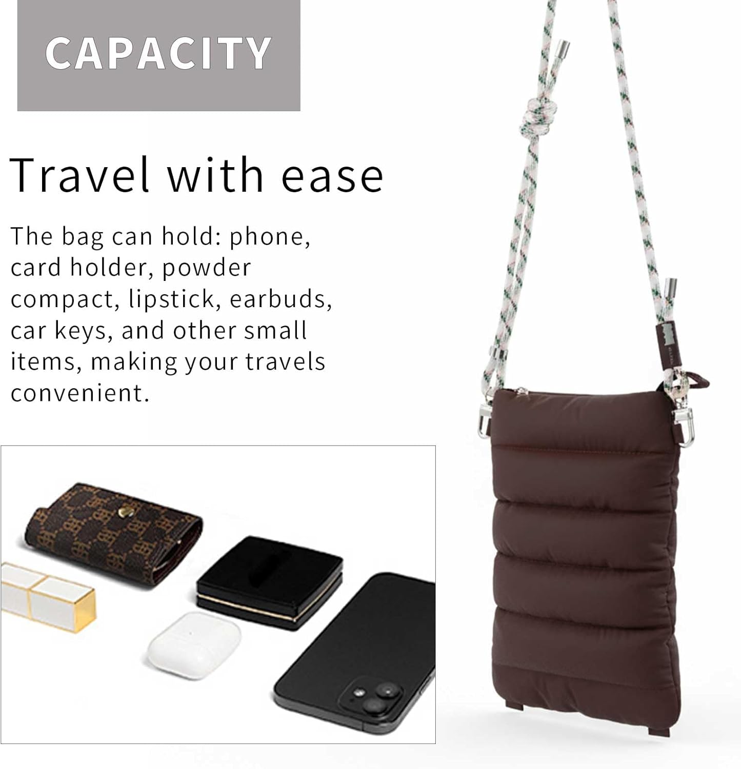 ACUARIO Crossbody Bag for Women, Tote Bag Purse for Work, Travel, Gym – Small Shoulder Bag, Stylish Women’s Tote Handbag - Image 5