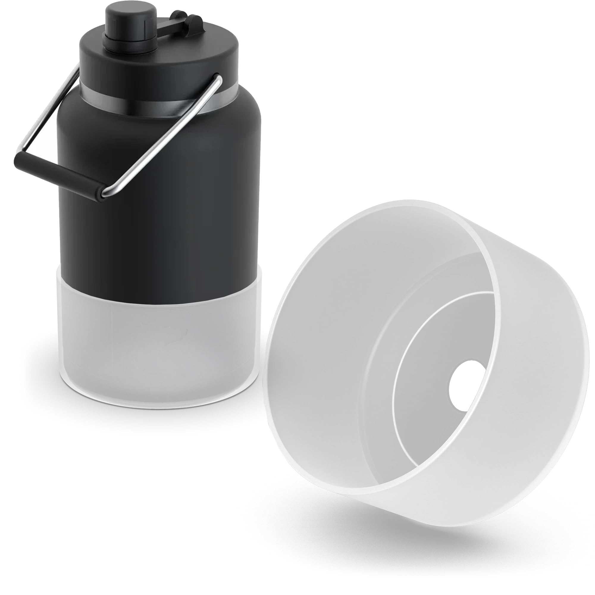 Jmoe USA Boot for RTIC Jug | Protects Against Dents & Scratches | Silicone Sleeve Protector for Bottom of Jug | Covers The Bottom of The Jug | Made of Durable BPA Free Silicone (Frosted, Half-Gallon)
