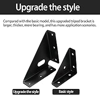 Vista 9 de 4 piezas de juntas de refuerzo resistentes, código de esquina trapecio, soportes de esquina de soporte, sujetadores de juntas de soporte de estante