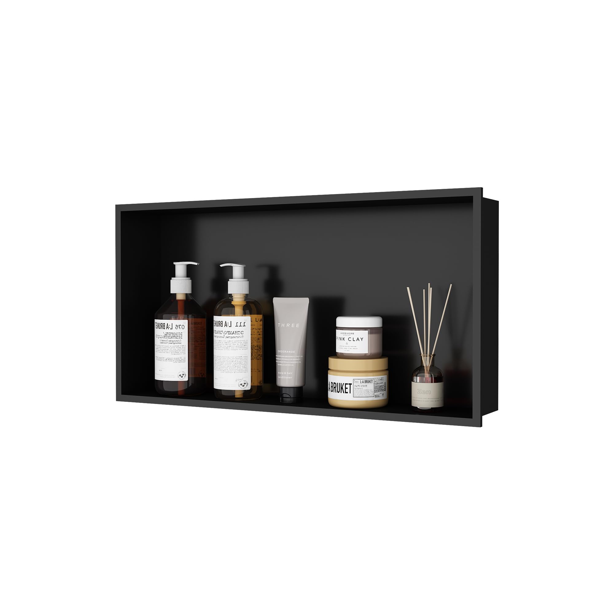 Bathlink Black Shower Niche,Bathroom Niche Wall Insert,60×30×10cm,Easy to Install — image 1