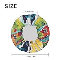 Vista 6 de A Home Dog - Gorro de ducha reutilizable de doble capa impermeable con cordón elástico para limpieza del hogar, cuidado facial, ducha