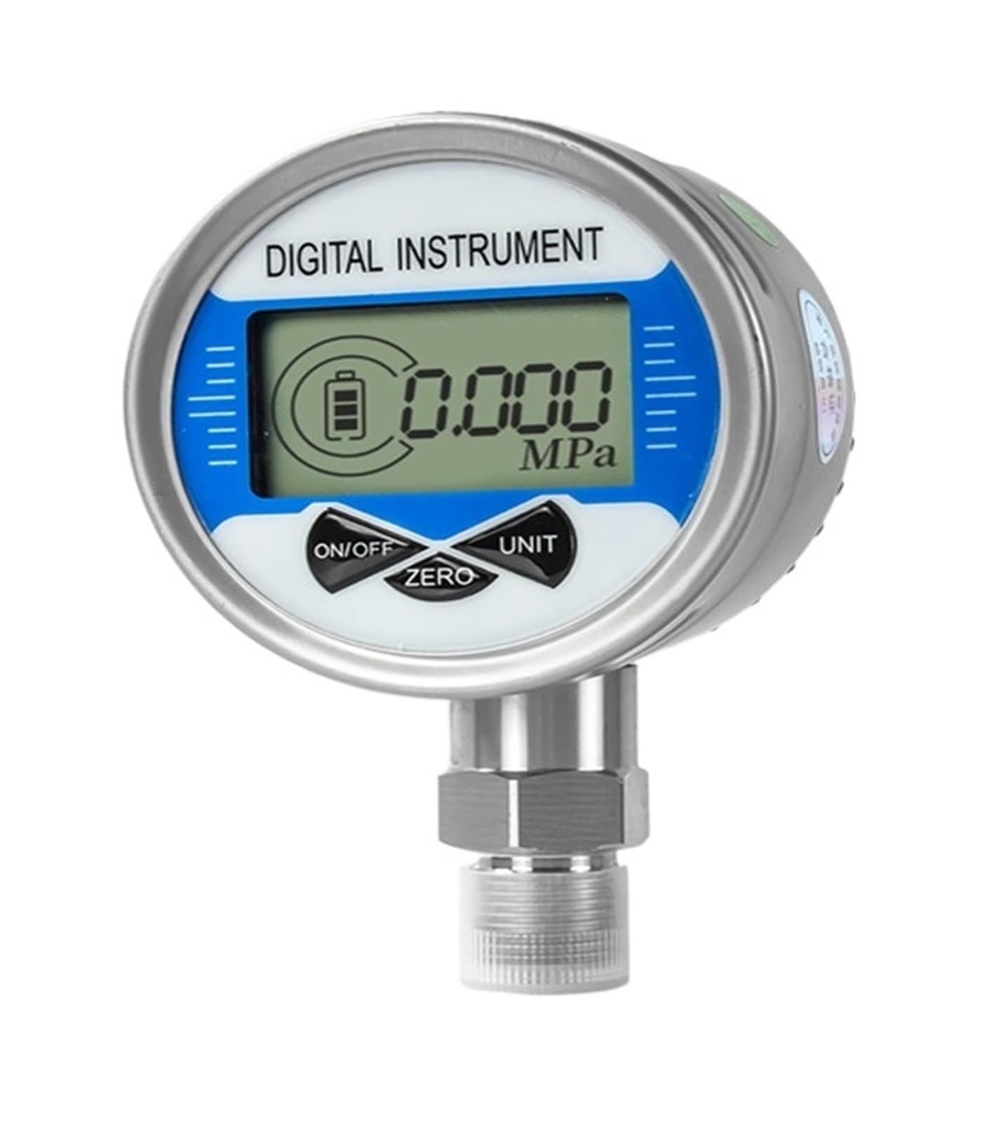 Manómetro hidráulico Digital 400BAR 600Bar instrumento de medición de presión medidor G1-4 M20-1.5 1-4 manómetro Digital(Npt1-2 Radial,0-10bar absolute)