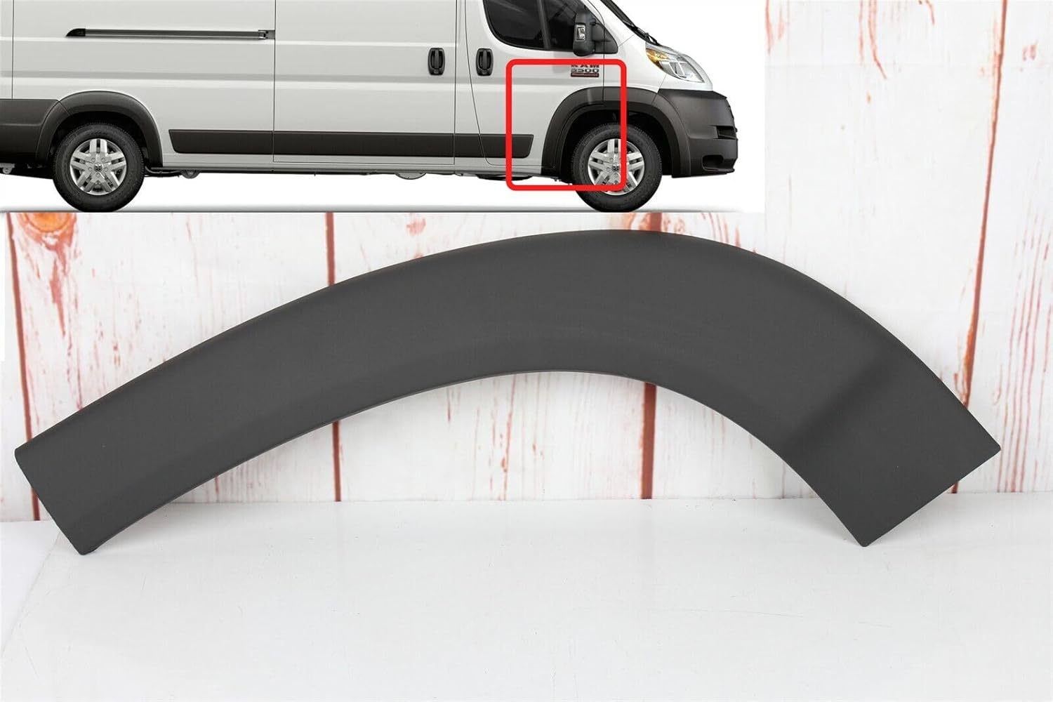 FOR DODGE RAM PROMASTER 2014-2018 RIGHT PASSENGER SIDE TRIM MOLDING (RIGHT PASSENGER SIDE FENDER FLARE)