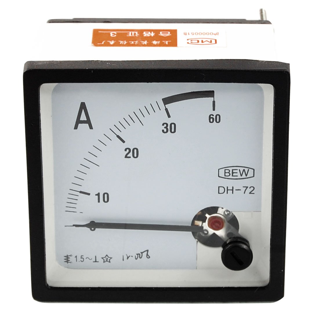 Sourcingmap AC DC 0-30A Class 1.5 Accuracy Analog Square Panel Meter Ammeter DH72