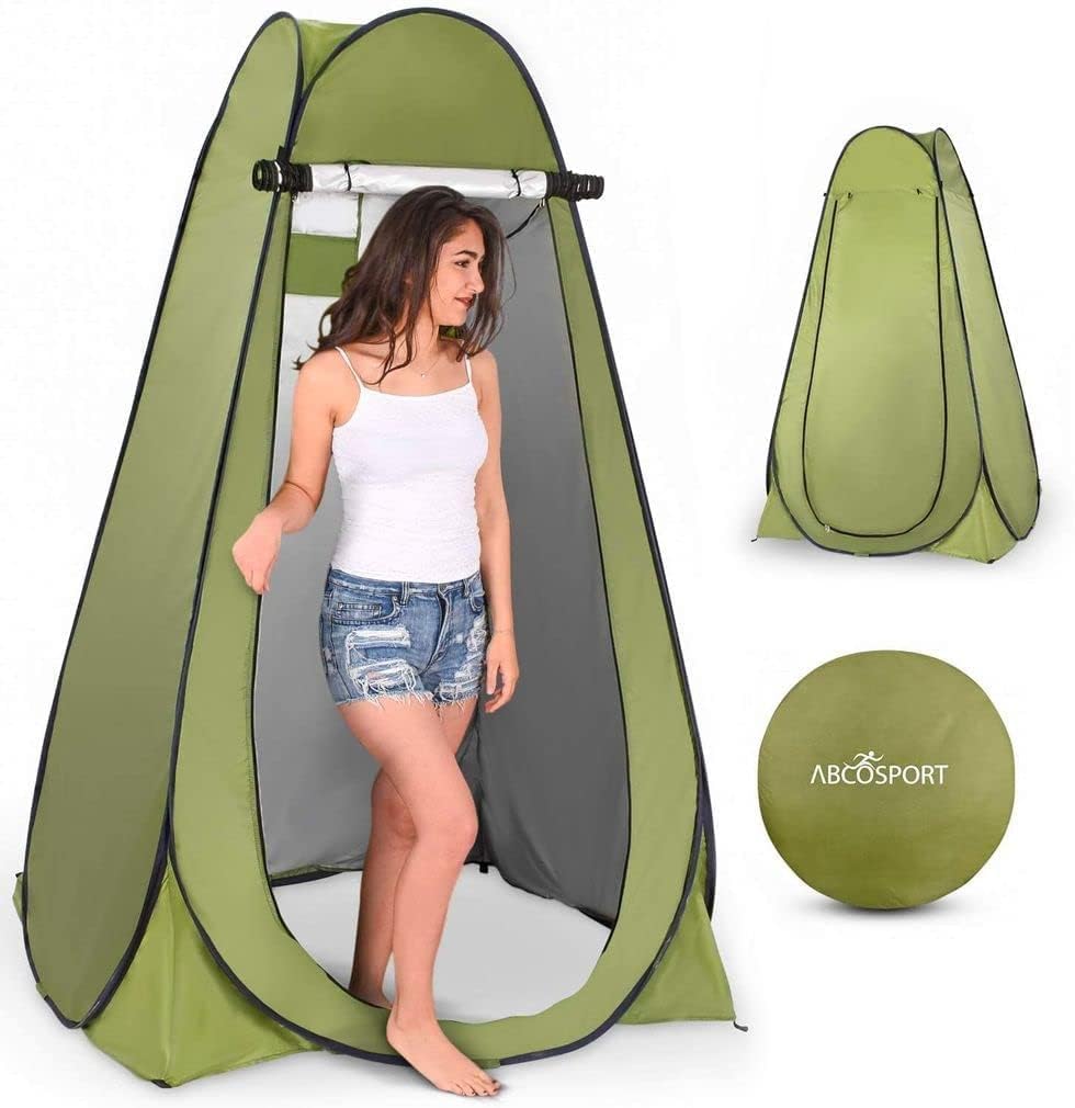 Abco Tech Versatile Pop-Up Privacy Tent: Instant Tent for Camping, Shower, Toilet - Portable and Spacious - Beach Changing Tent - Ideal for Adults - Easy Setup and Compact - Football Moms' Choice