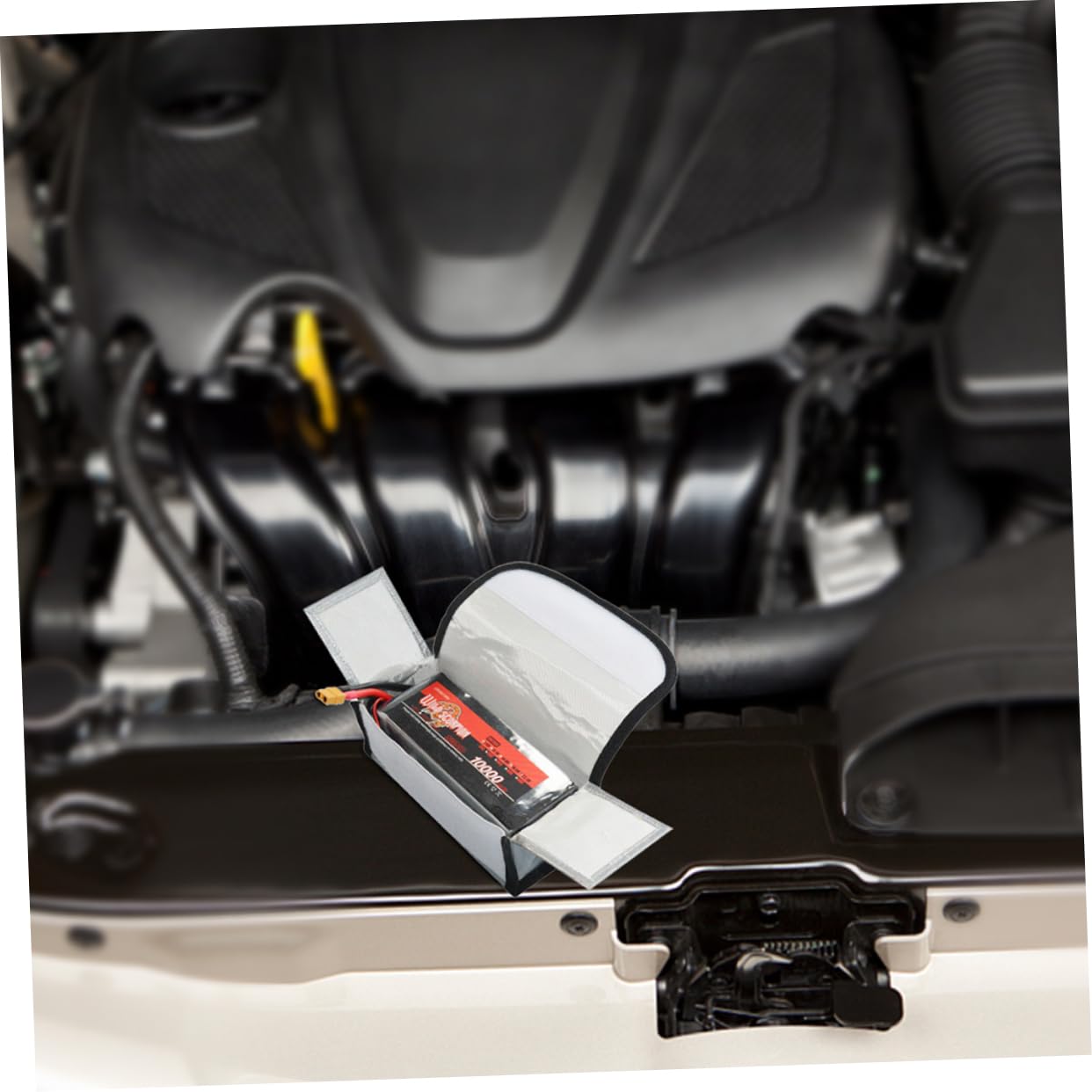 POPETPOP 6pezzi Battery Safety Pouch Con Protezione Antincendio Sacchetto Antideflagrante Per Batterie Lipo Porta Batteria Leggero e Pratico Per Viaggi e Stoccaggio