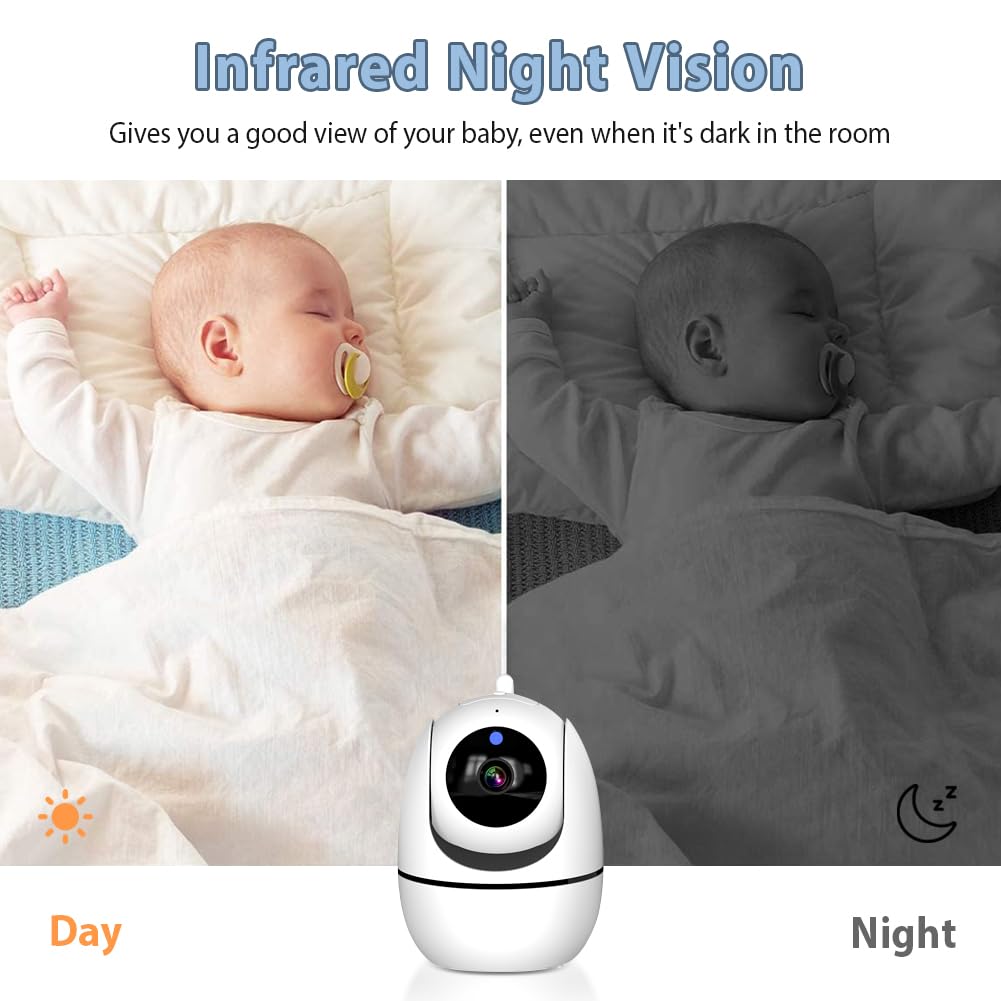 Ade Baby Monitor Video e Audio, per rimanere sempre in contatto con il tuo bambino in modo sicuro e riservato, schermo da 5", zoom x2, Audio Bidirezionale, VOX, Visione Notturna, Ninne Nanne