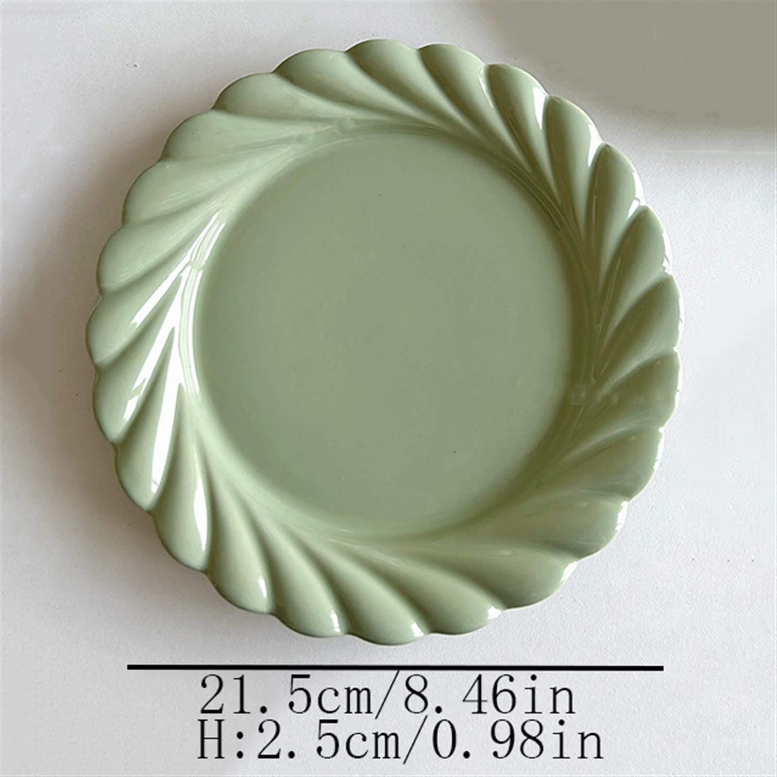 zastawa stołowa Vintage zielony talerz do jadalni domowy deser ciasto talerz owocowy talerz śniadaniowy koronkowy ceramiczny talerz do jadalni płaski talerz głęboki talerz czysta zieleń zestaw zastawy