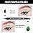 evpct 1Pcs Green Colored Winged Eyeliners Stamp, Green Flowers Face Stamps Makeup Eyeliner Eye Stamp Liners Tool Set Kit for Women Waterproof, Wing Eyeliner Stamp Figures Tool Wingliner Shapes, 09