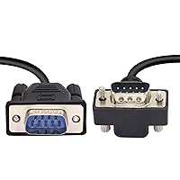 Vista 4 de RIIEYOCA Cable serie DB9 RS232 de 90 grados, cable DB9 macho a macho adaptadores para comunicación de datos 0,5 M (UP)