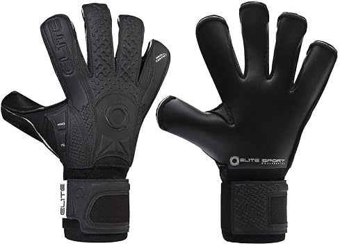Elite Sport Goalkeeper Gloves for Adults, Removable Finger Spines, Pro-Level Goalkeeper Gloves for Superior Grip and Control Knight, 4mm Control MB Latex
