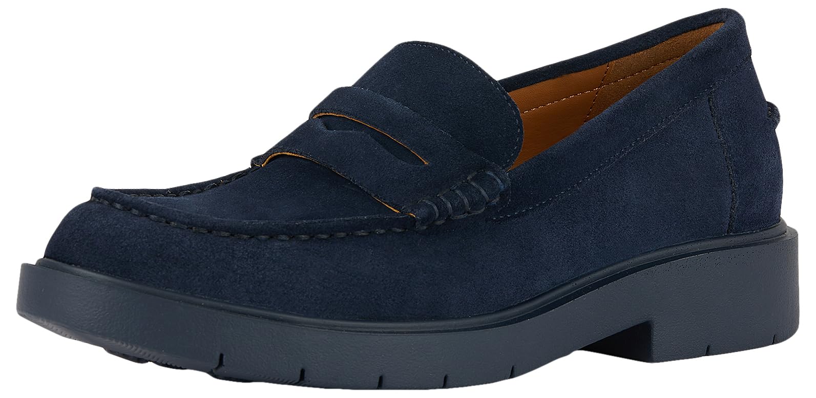 Geox D Spherica Ec1 A, Mocassino Donna, Blu Navy, 42 EU