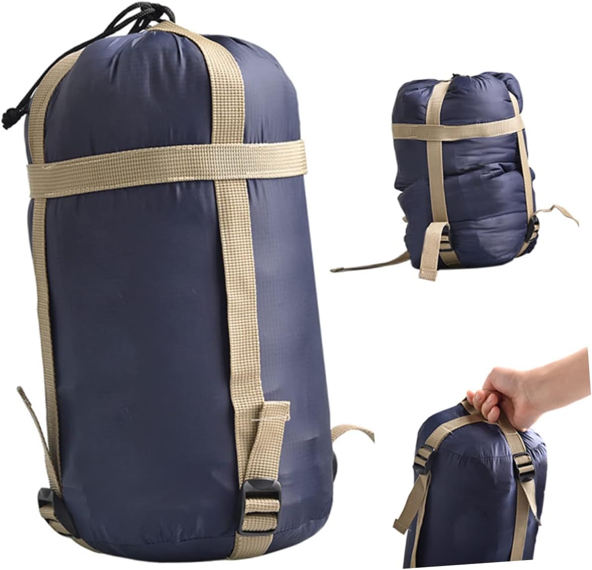 WOONEKY Camping Gear Compression Packing Cubes for Sleep Bag Quilt Storage Outdoor Bag