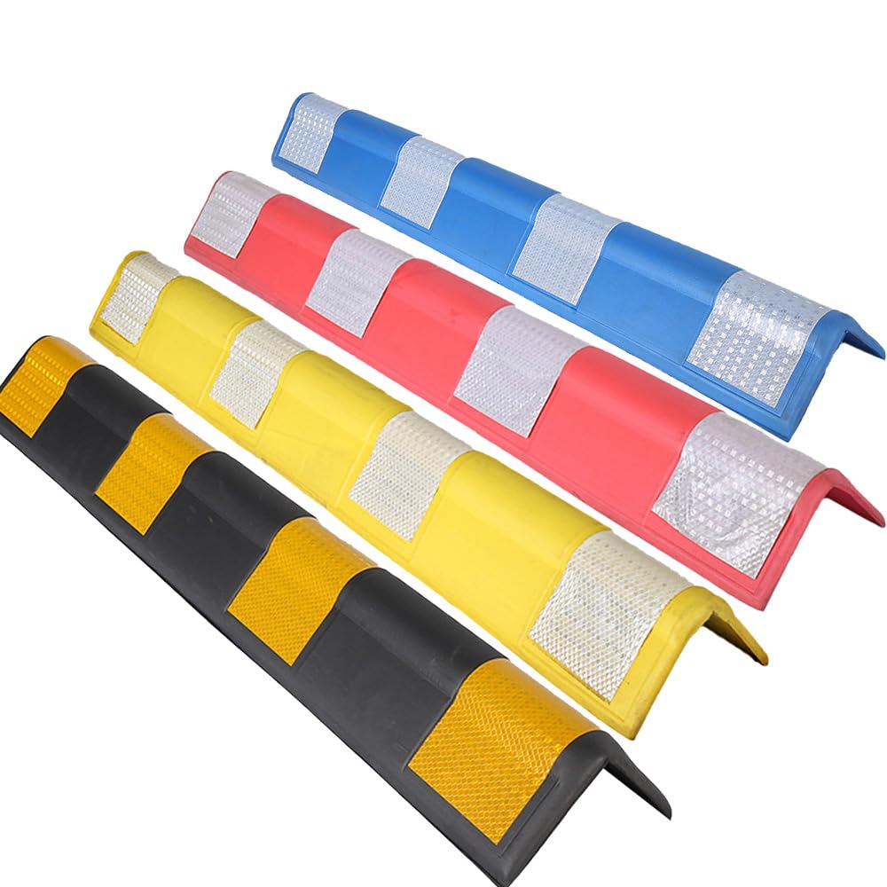 Rubber Wall Corner Guard Edge Protector,Anti-Collision Strip,Super-Thick and Self-Adhesive Garage Wall Guards,80x10x1cm,Yellow