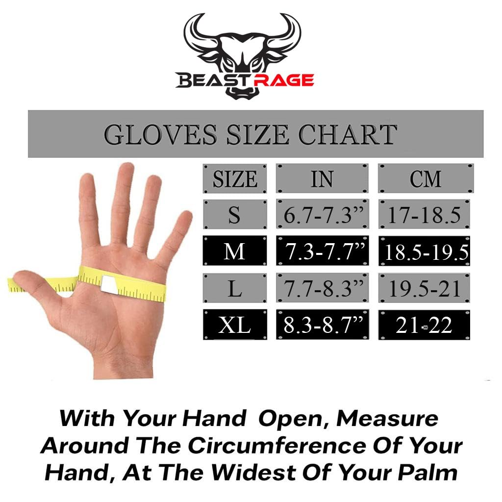 BEAST RAGE Guanti da fitness traspiranti per uomo e donna, guanti per sollevamento pesi, bodybuilding, palestra, esercizio antiscivolo, crossfit bodybuilding, ciclismo