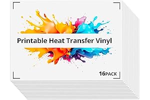 htvront Printable Heat Transfer Vinyl – Printable Iron-On Vinyl for Vibrant Colors & Stickiness