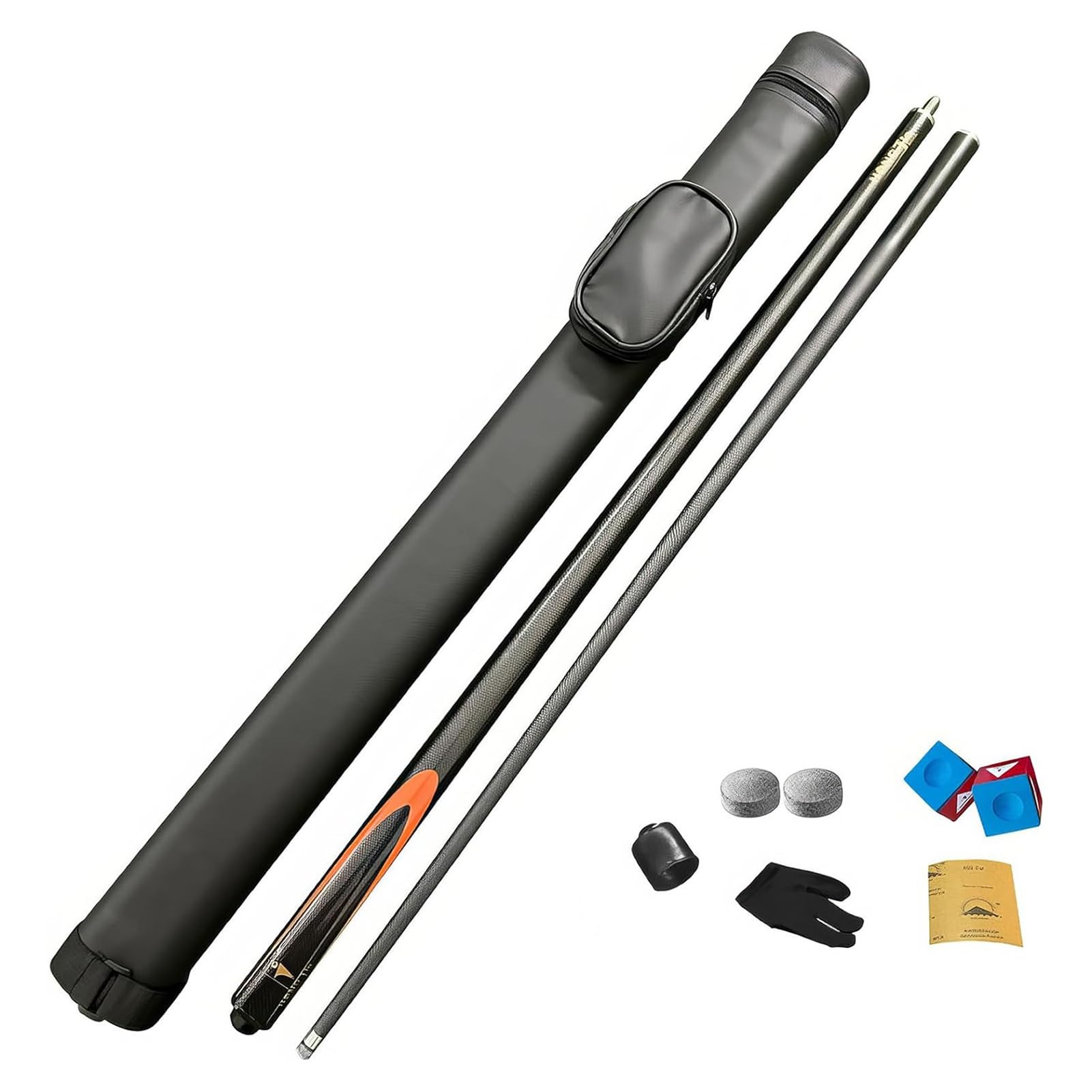 HTDRE Premium snooker cues,carbon fibre pool cue,Jointed Carbon Fibre Billiard Cue Pool Cue Stick for Billiards Fans pink,Premium Pool Cue Snooker Cues with Hard Bag & Chalk