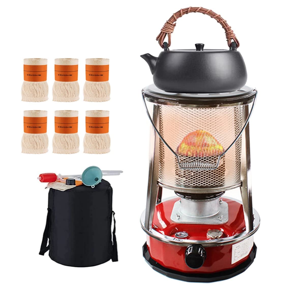 Amazon.com: Gyken Outdoor Kerosene Stove with 6 Wicks Handy Kerosene Heater  Burner Camping Oil Heaters Emergency Cooker for Indoor Living Room Patio RV  Tent Shack ice Fishing 4.6L /6L (Color : Red -