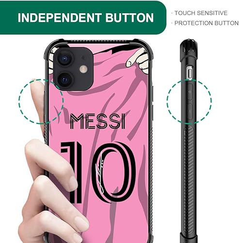 Miniatura 2 de Henok Funda compatible con iPhone 11, camiseta de fútbol HS de EE. UU., diseño retro rosa con antideslizante, a prueba de golpes, protección de